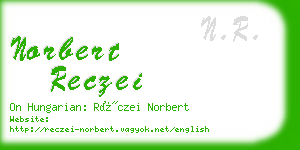 norbert reczei business card